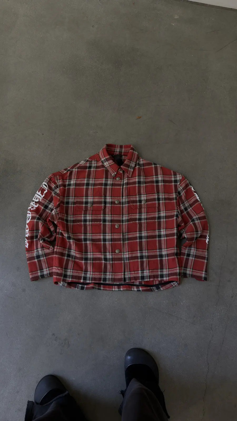 Chrome Hearts Work Dog Scripts Flannel Jacket