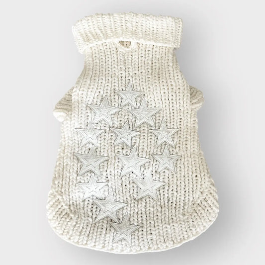 Chrome Hearts Cashmere Star Patch Dog Sweater