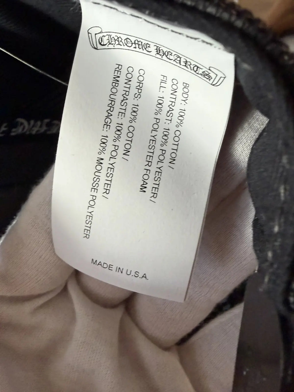 Chrome Hearts Aspen Black Tucker Hat
