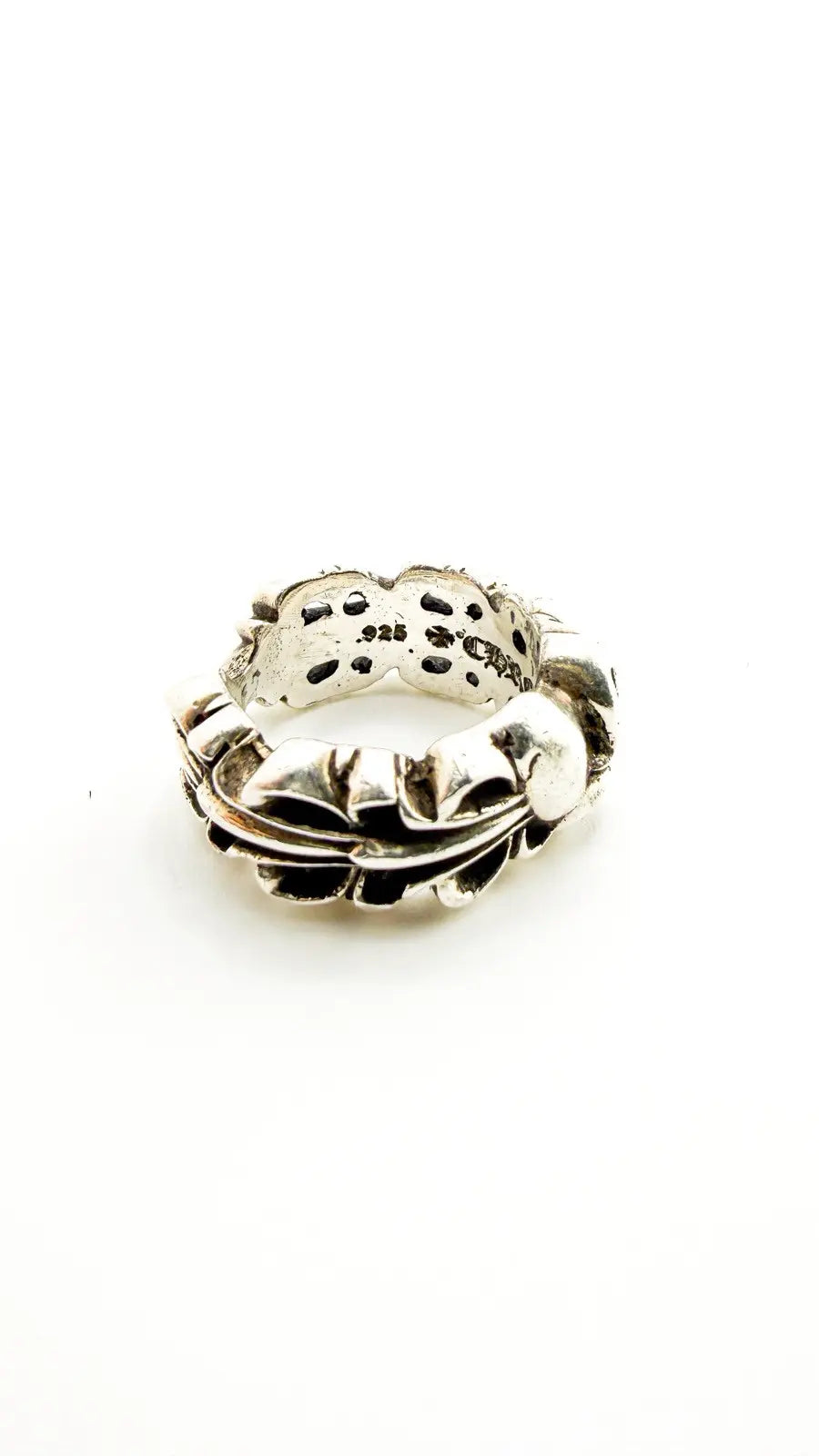 Chrome Hearts Double Floral Cross Ring Chrome Hearts
