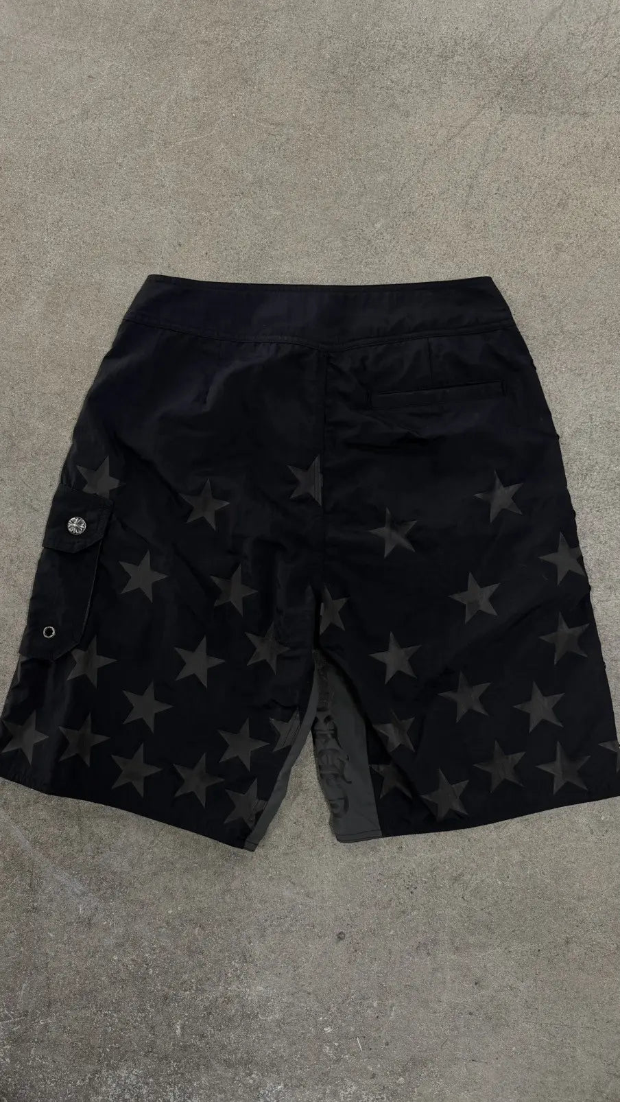 Chrome Hearts Black Star Cross Patch Swimshorts