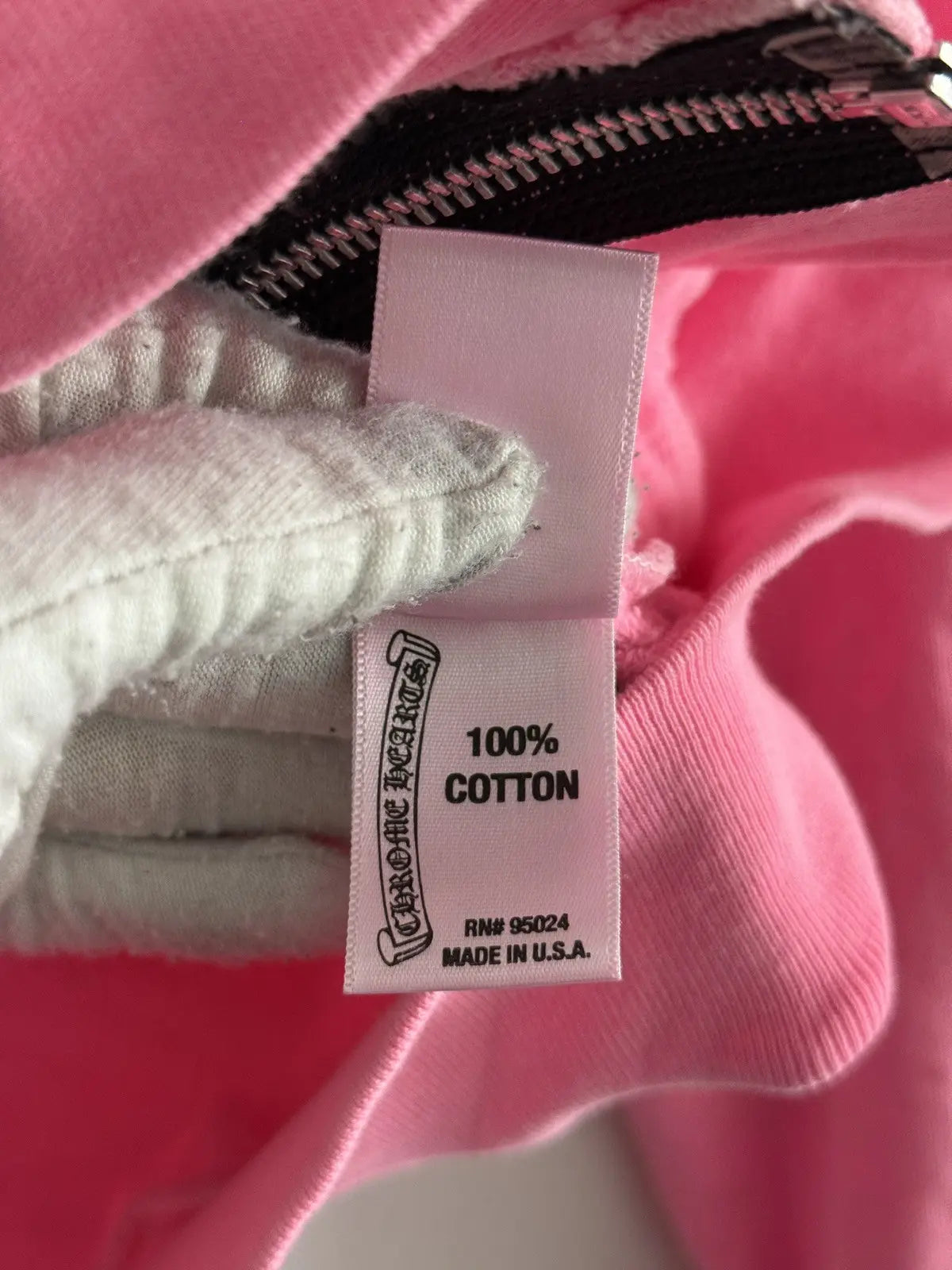 Chrome Hearts Pink Fleur Dagger Zip-up Hoodie