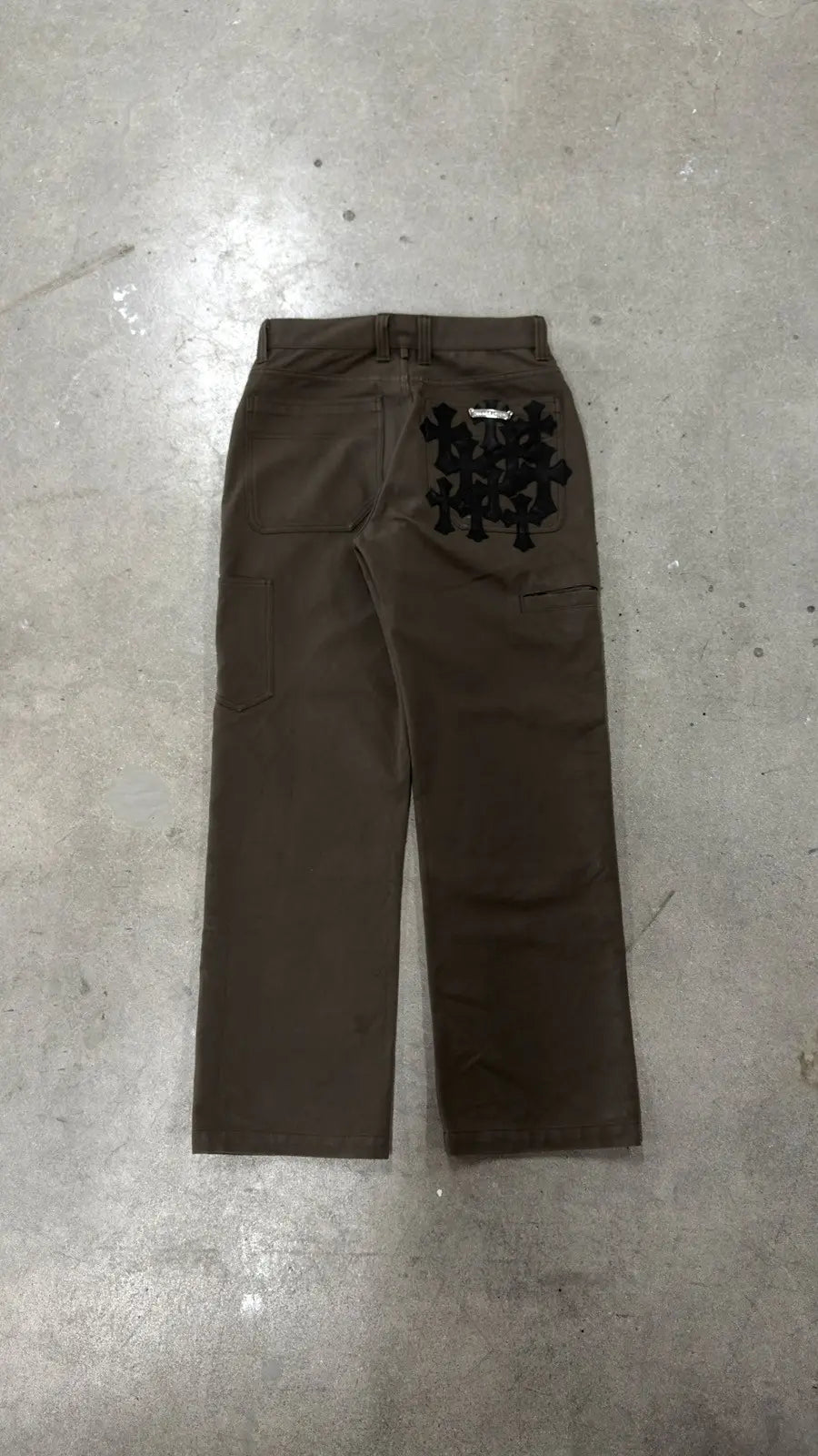 Chrome Hearts Flooded Back Patches Carpenter Pants