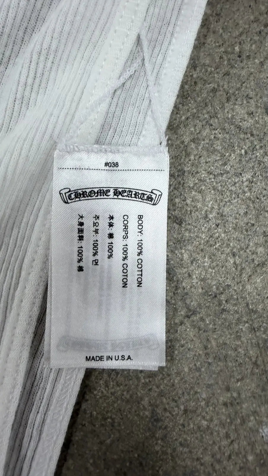 Chrome Hearts White T-Bar Script Rib Tank Top