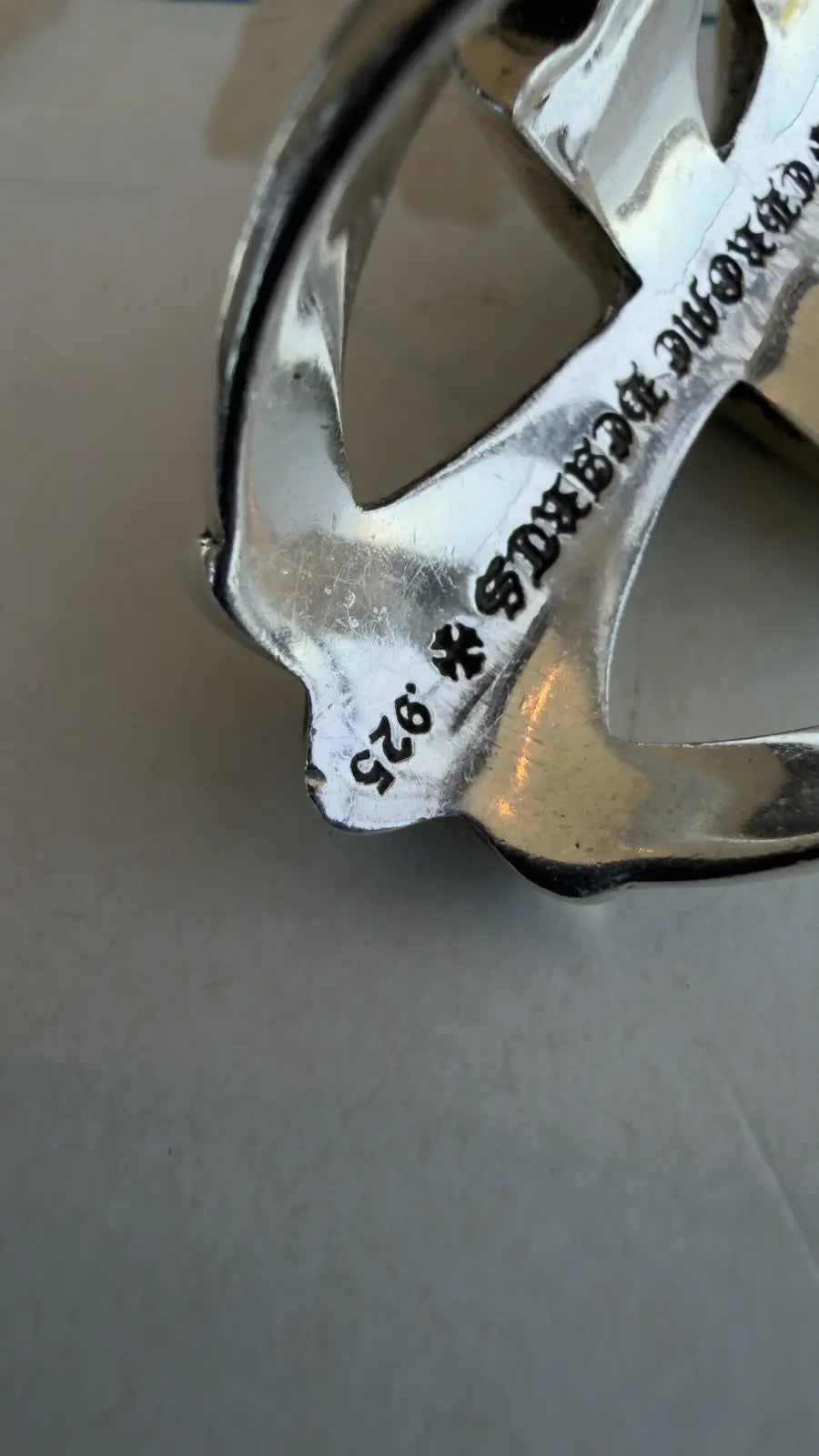 Chrome Hearts Infinity CH Cross Ring Crafted Size 8.5 Chrome Hearts