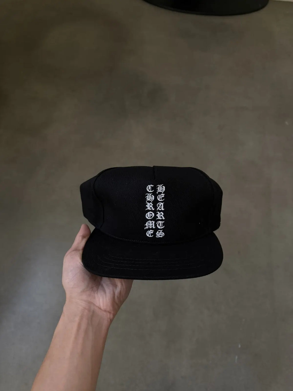 Chrome Hearts Vertical Logo Baseball Hat