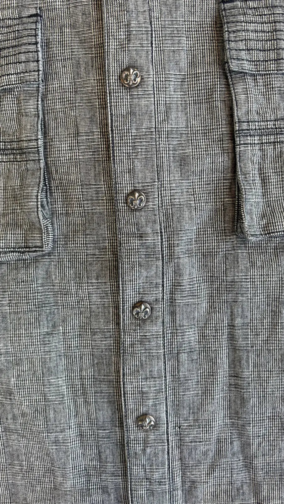 Chrome Hearts Gray Button-Up Military Shirt Size L Chrome Hearts