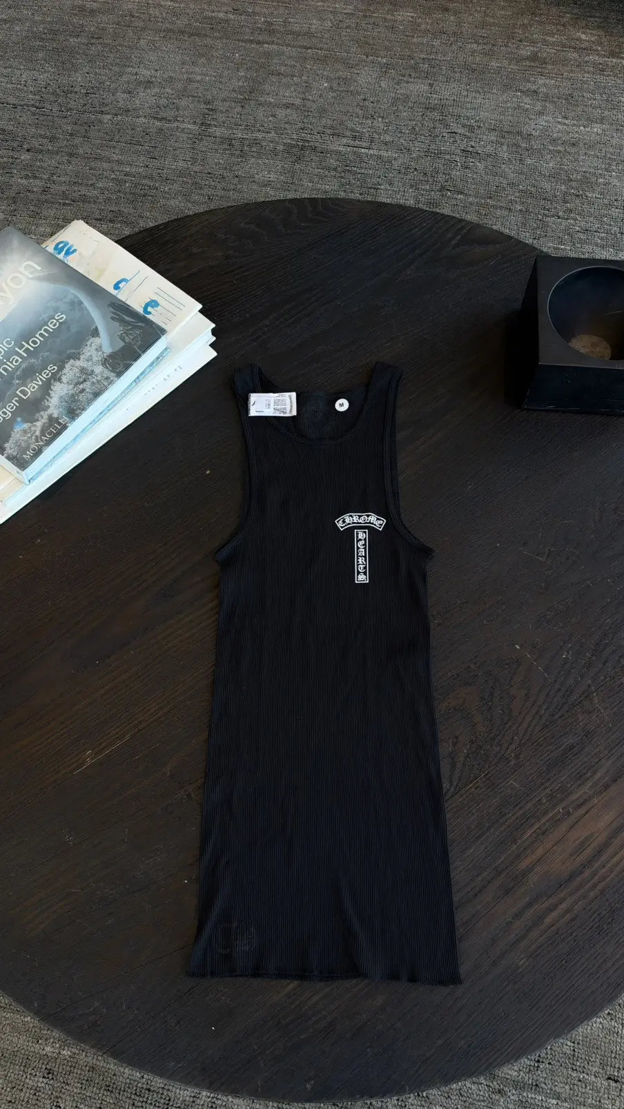 Chrome Hearts Fine-Ribbed Black Tank Top Size M Chrome Hearts