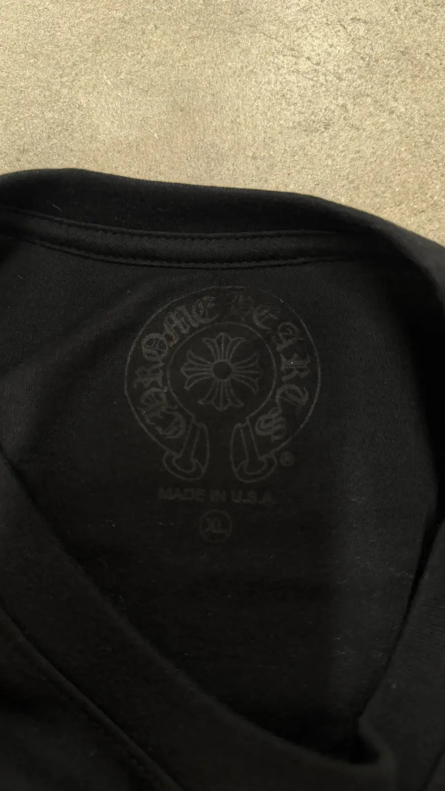 Chrome Hearts Neon Yellow Horseshoe Pocket Short Sleeve Tee