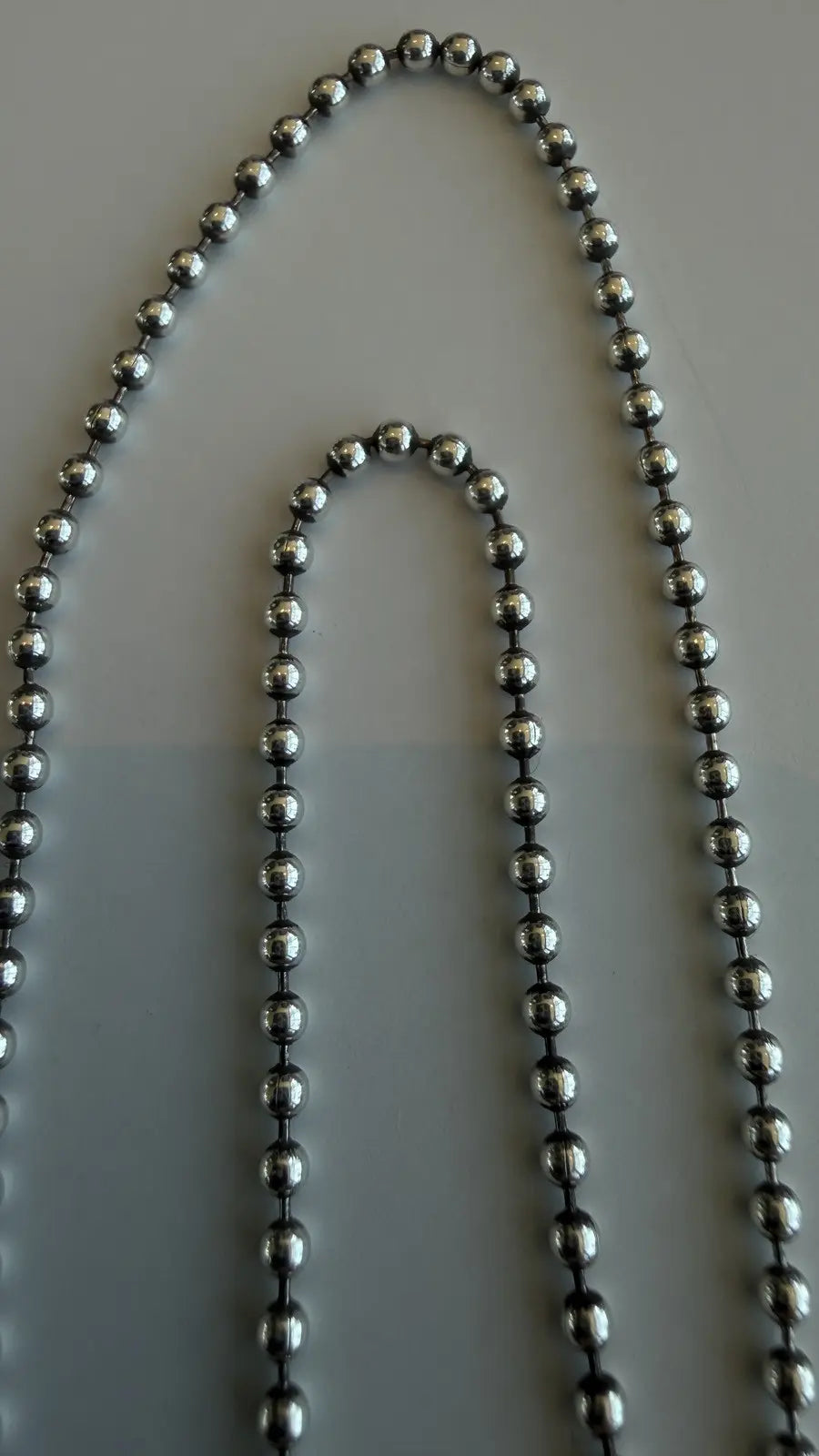 Chrome Hearts Sterling Silver Ball Chain Necklace Chrome Hearts