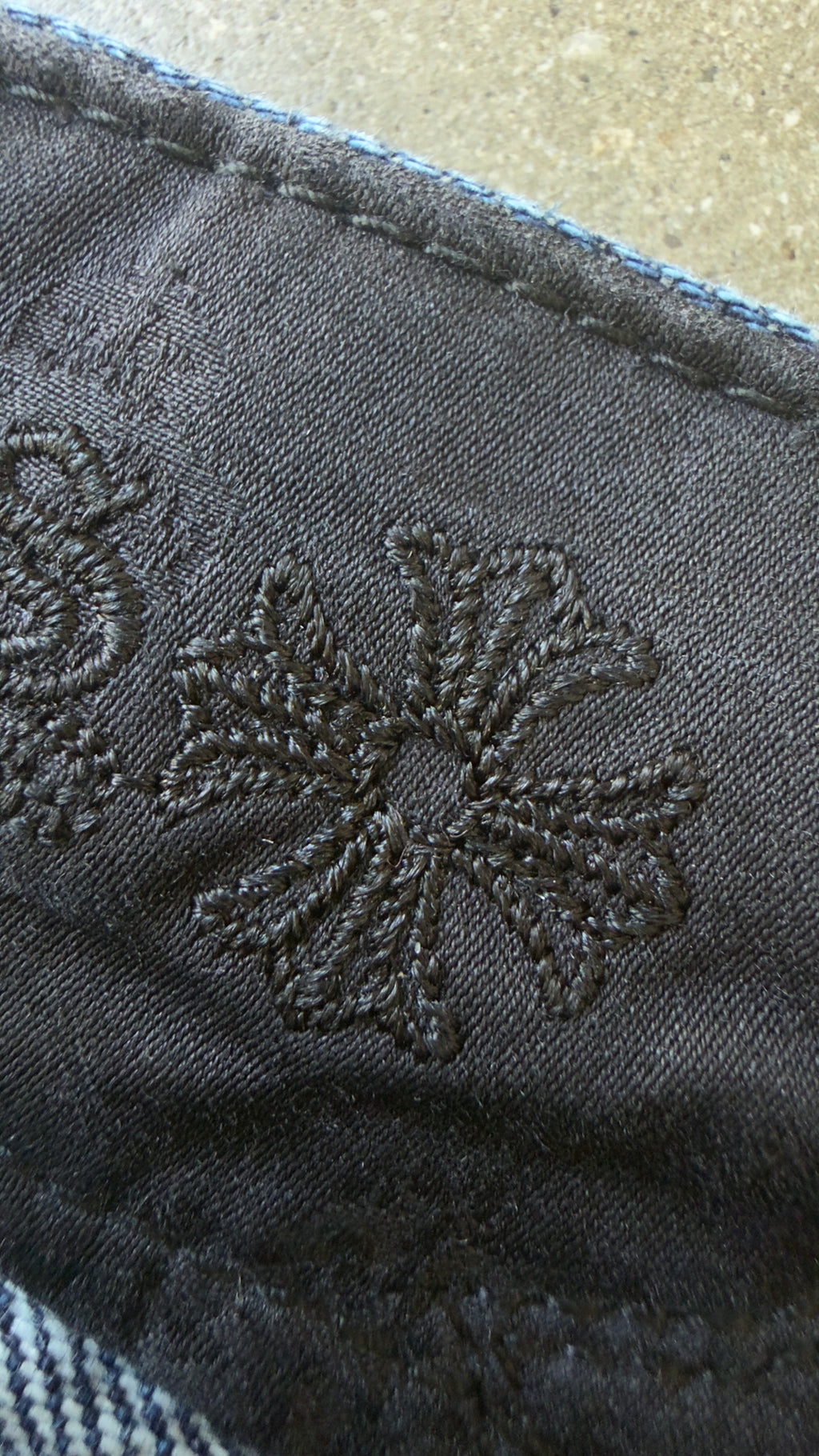 Chrome Hearts Blue Cheetah Cross Patch Jeans