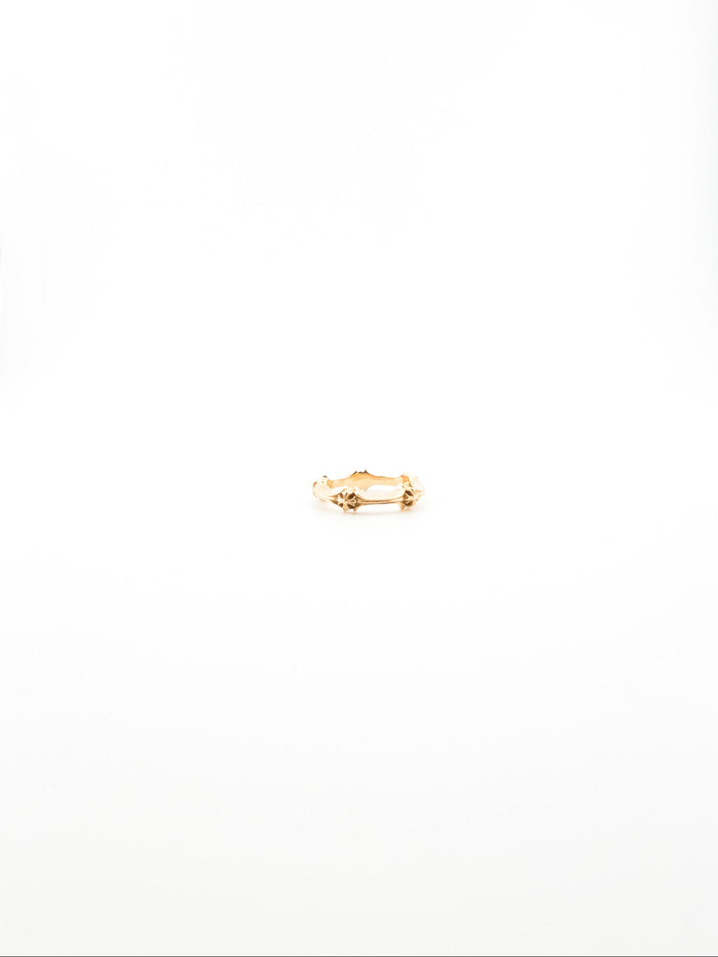 Chrome Hearts 22K Gold Plus Cross and Bone Ring