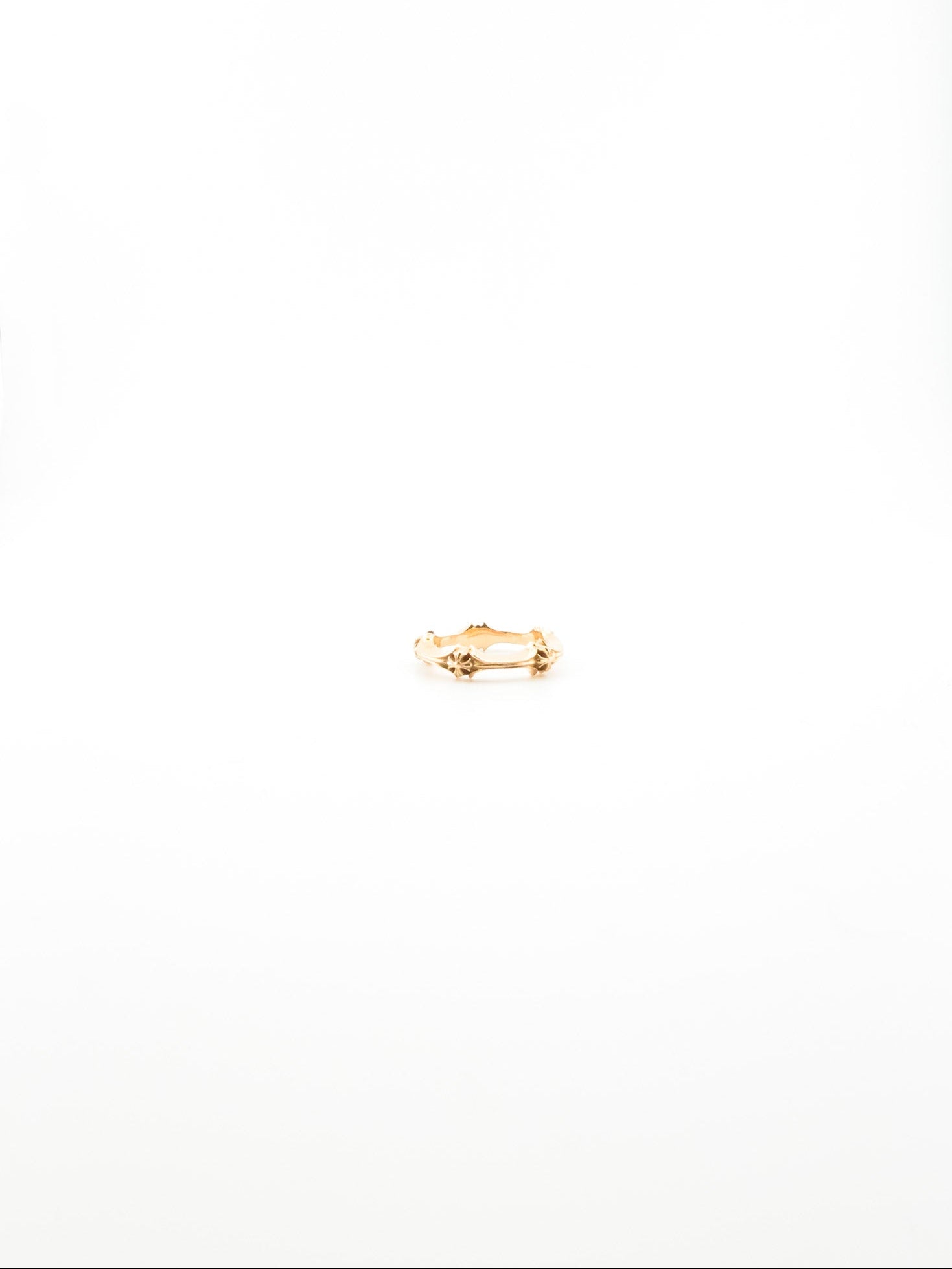 Chrome Hearts 22K Gold Plus Cross and Bone Ring