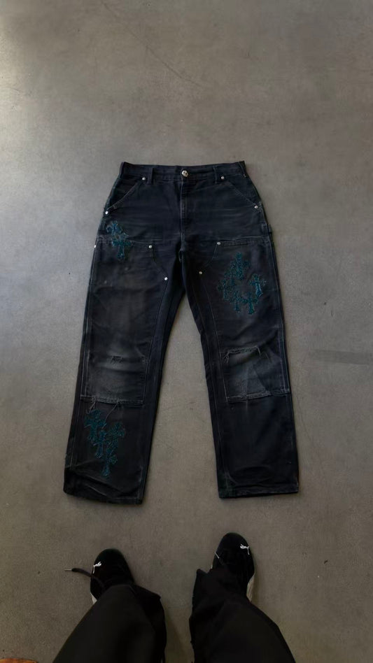 Chrome Hearts St Barth Exclusive Galaxy Patch Carhartt Carpenter Pants