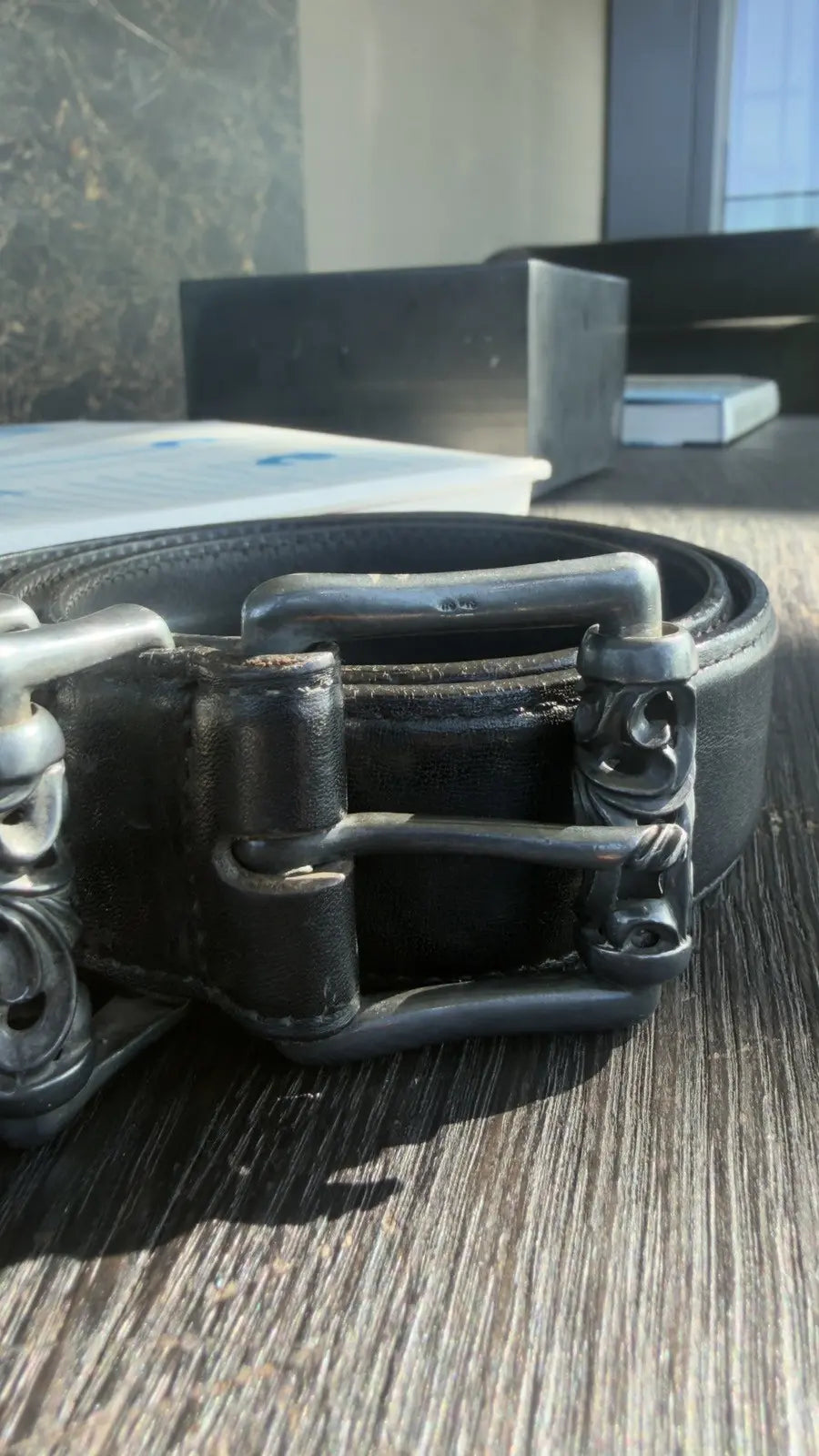 Chrome Hearts Black Rhodium Roller Belt Chrome Hearts