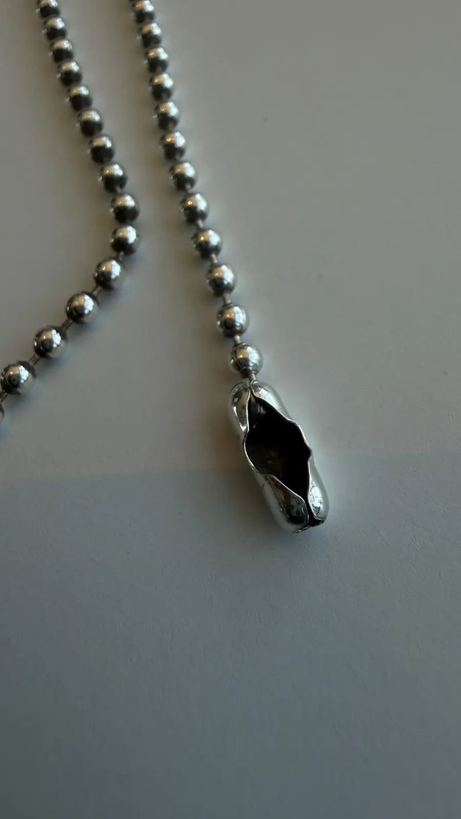 Chrome Hearts Sterling Silver Ball Chain Necklace Chrome Hearts