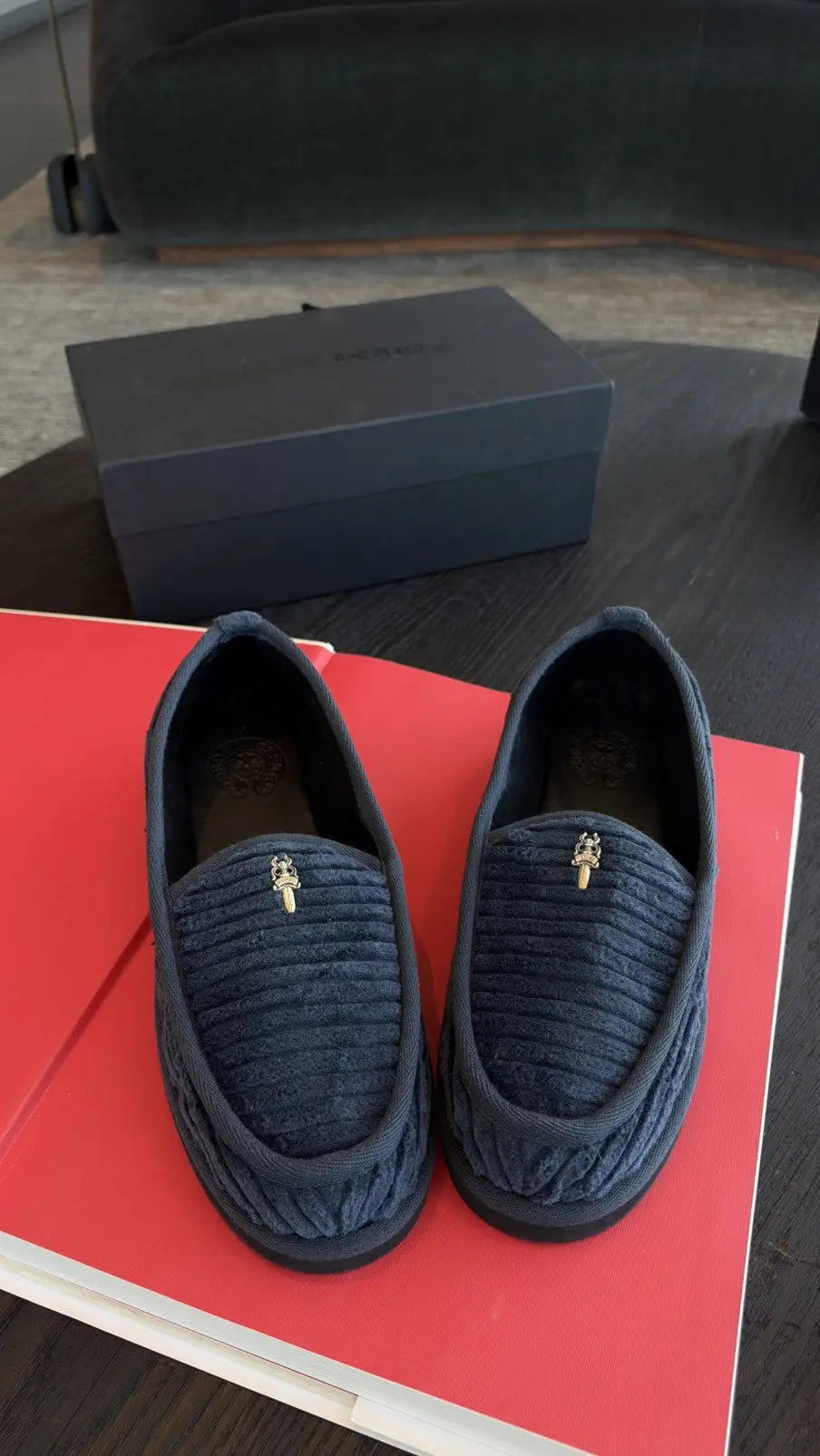 Chrome Hearts Dagger Corduroy Loafers Size 44 Chrome Hearts