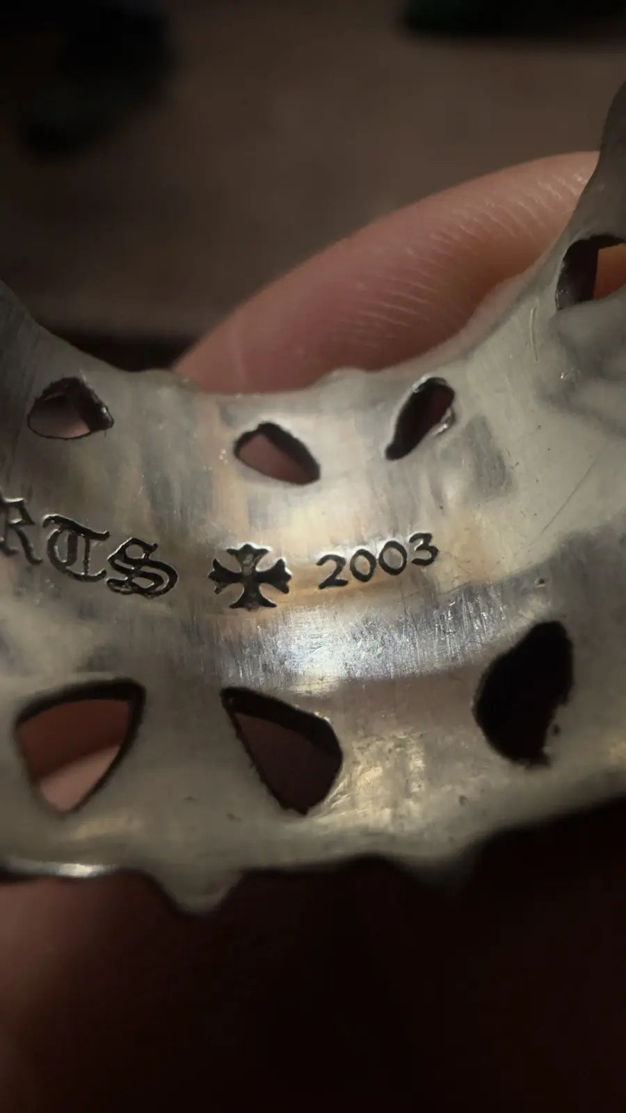 Chrome Hearts Cemetery Ring Sterling Silver Size 9.5
