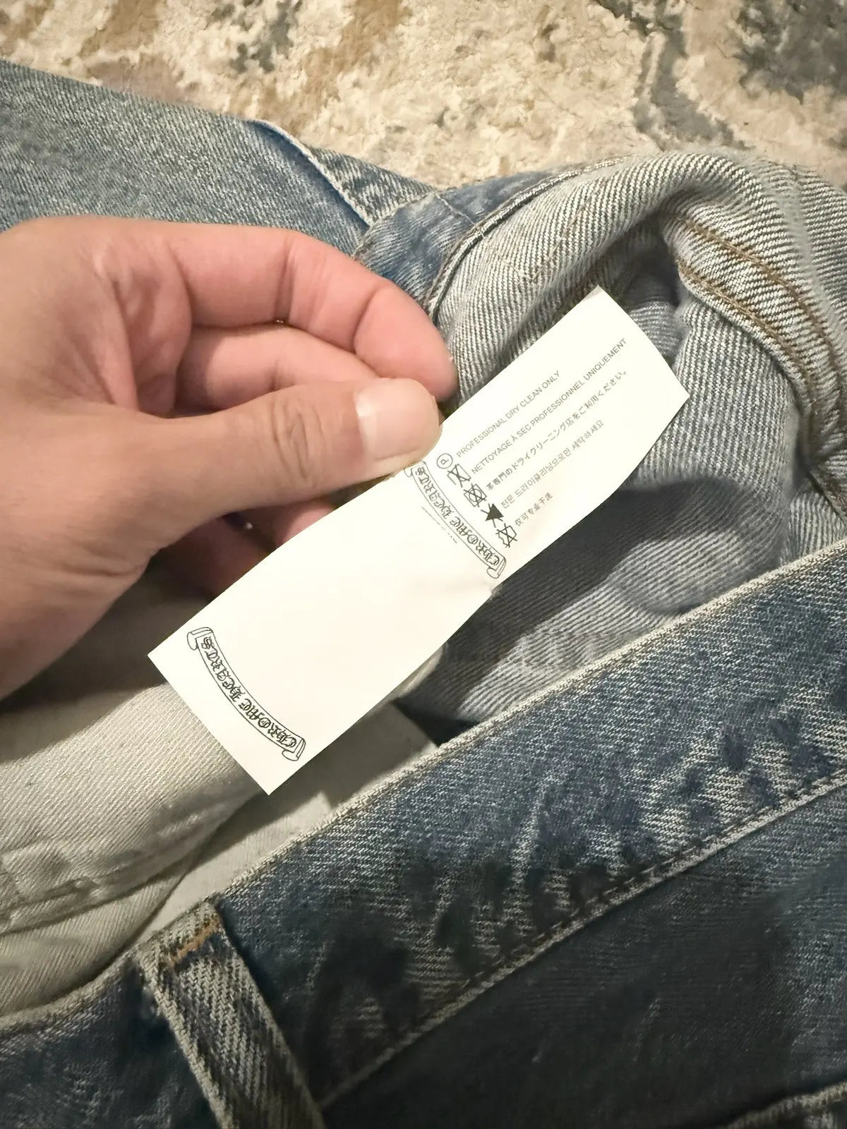 Chrome Hearts Canes Exclusive Diamond Crosses Sliver Jeans