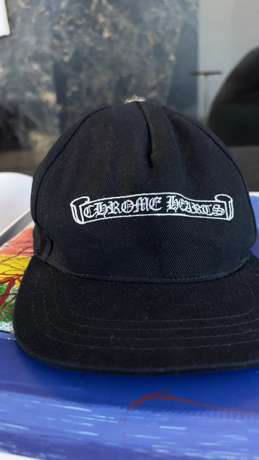 Chrome Hearts Embroidered Scroll Baseball Hat Chrome Hearts