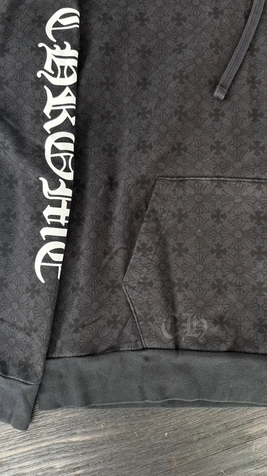 Chrome Hearts Monongram Vertical Logo Hoodie Chrome Hearts