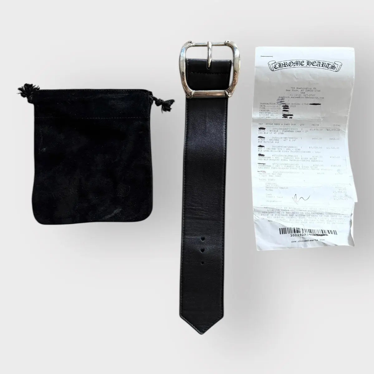 Chrome Hearts Flerknee Buckle Leather Bracelet