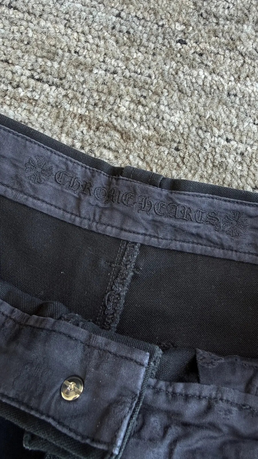 Chrome Hearts Double Knee Canvas Carpenter Pants Chrome Hearts