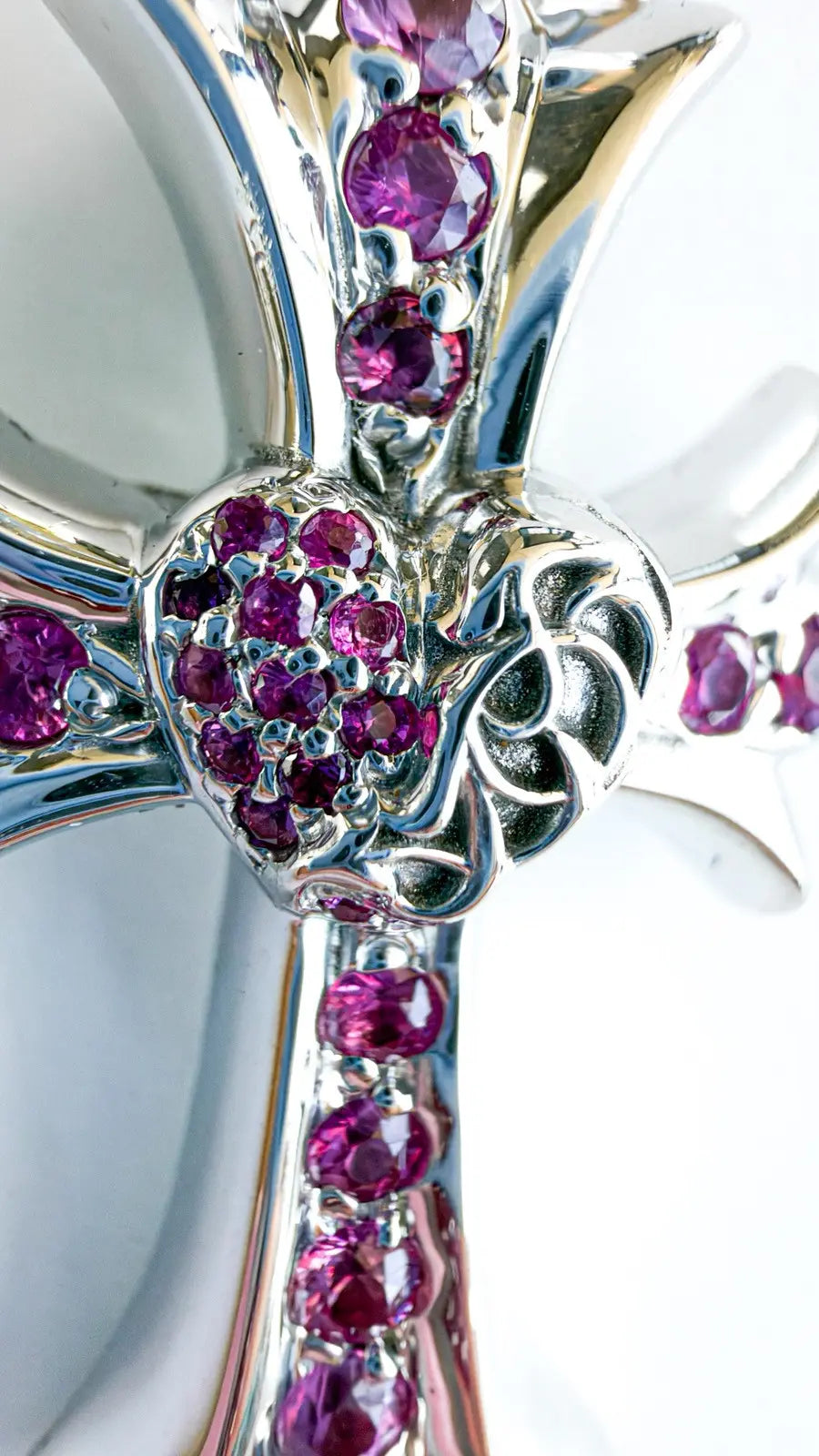 Chrome Hearts Ruby Baby Fat Cross Charm Chrome Hearts