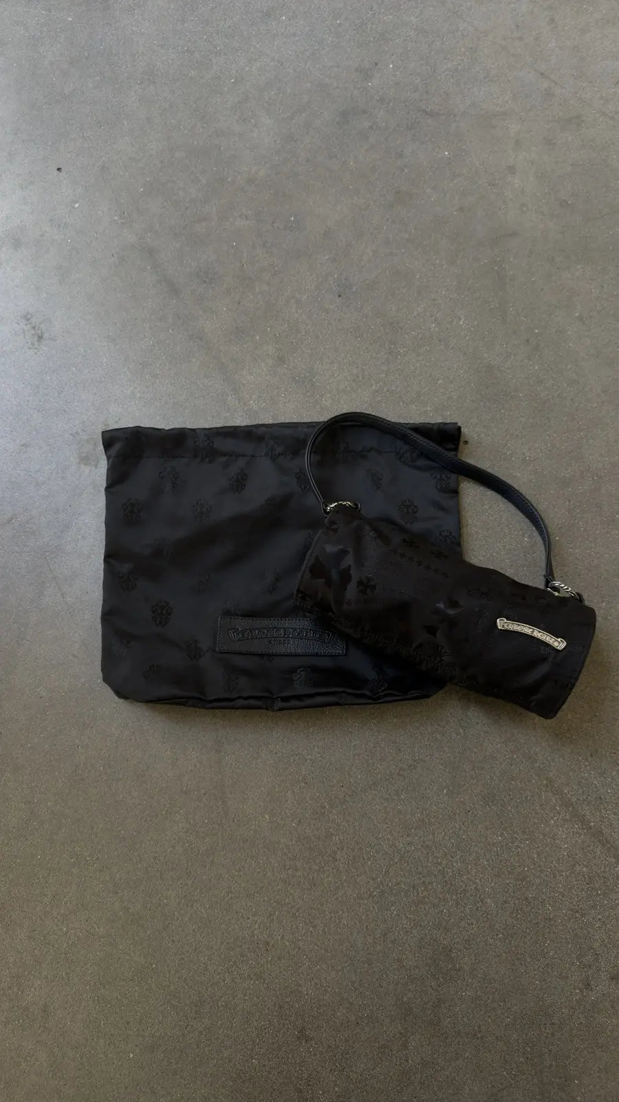 Chrome Hearts Nylon Tonal Monogram Cross Bag