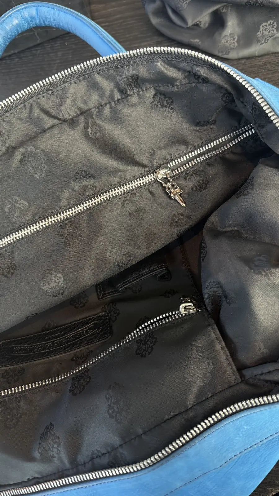 Chrome Hearts Patch Lyon Dagger Suede Weekend Bag Chrome Hearts
