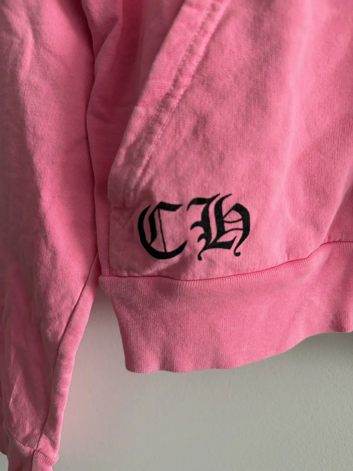 Chrome Hearts Pink Fleur Dagger Zip-up Hoodie
