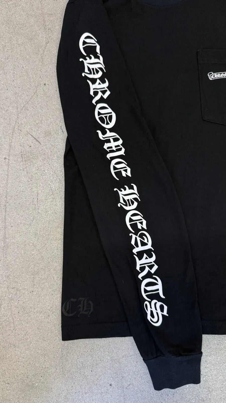 Chrome Hearts Scroll Logo Scripts LS Tee
