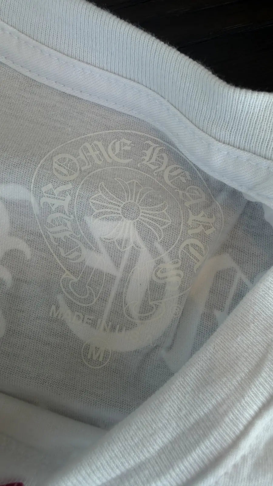 Chrome Hearts White Embroidered Pocket Long Sleeve T-Shirt Size M Chrome Hearts