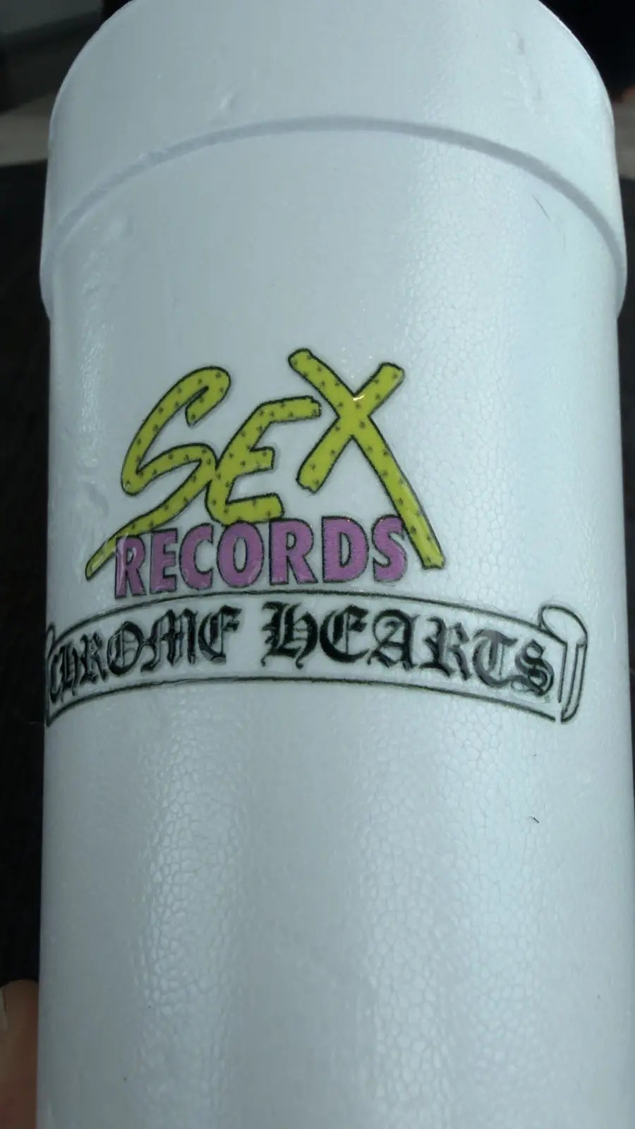 Chrome Hearts x Matty Boy "Sex Records" Styrofoam Cup Chrome Hearts