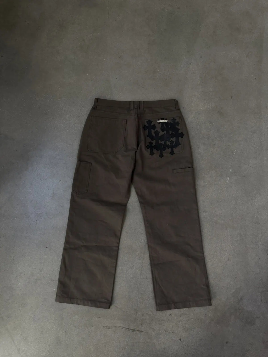 Chrome Hearts Flooded Back Patches Carpenter Pants