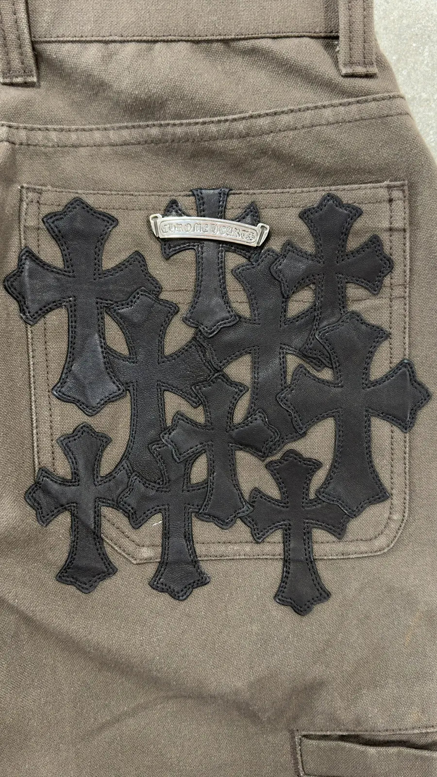 Chrome Hearts Flooded Back Patches Carpenter Pants
