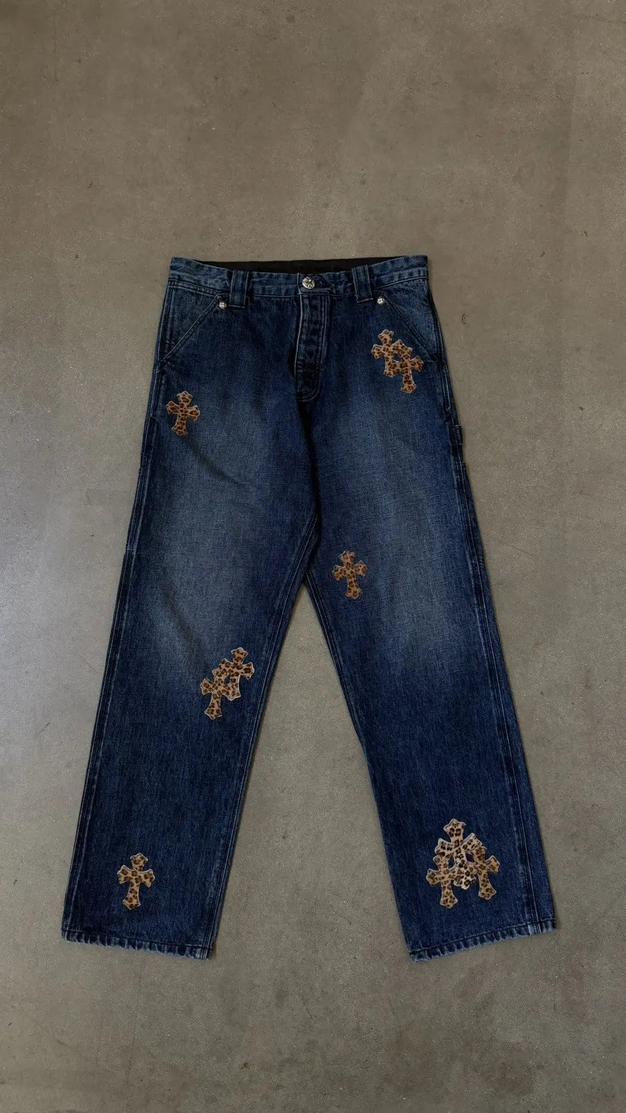 Chrome Hearts Turbo Diesel Cross Patch Carpenter Jeans