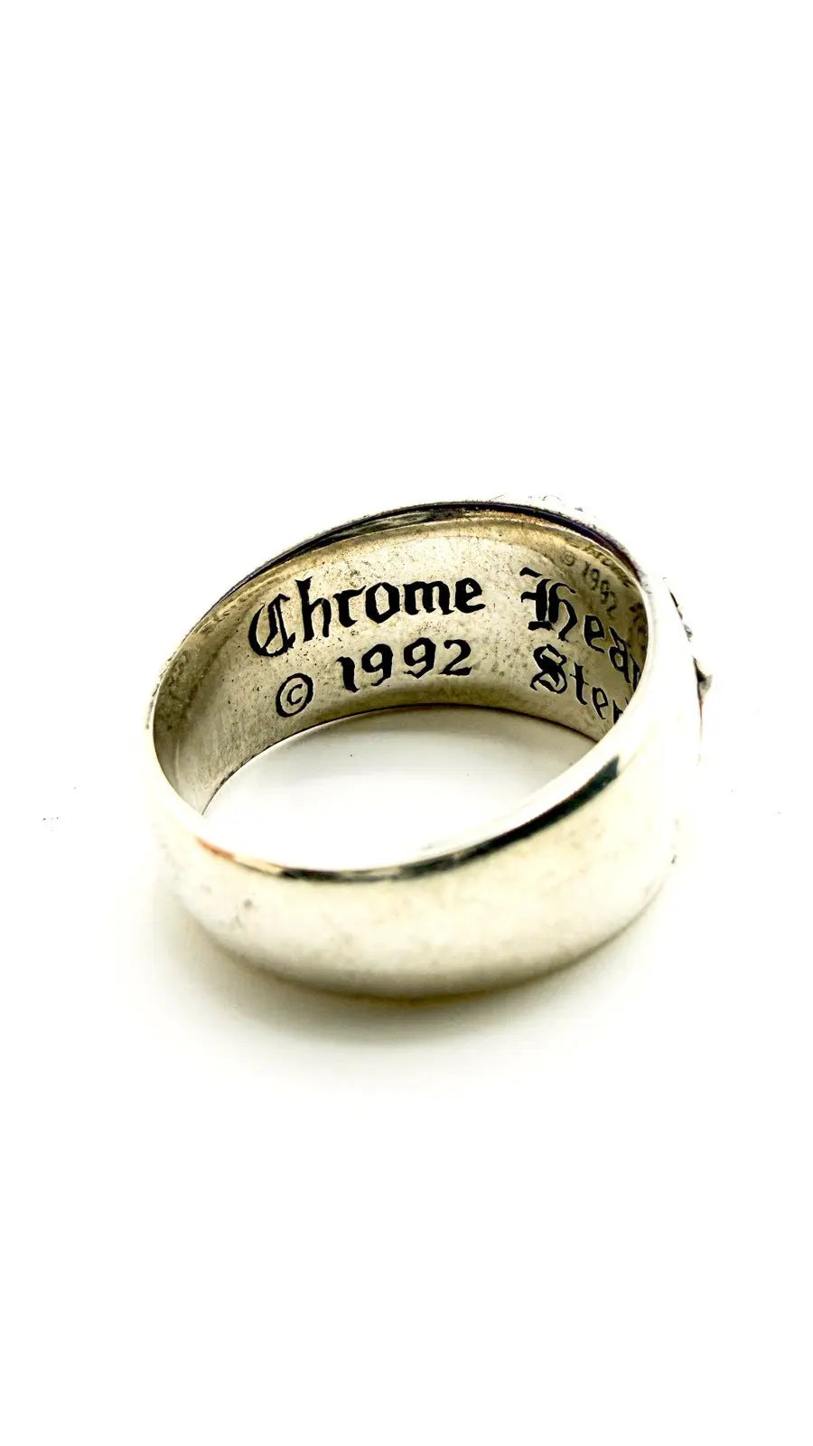 Chrome Hearts Sterling Silver Floral Cross Ring Chrome Hearts