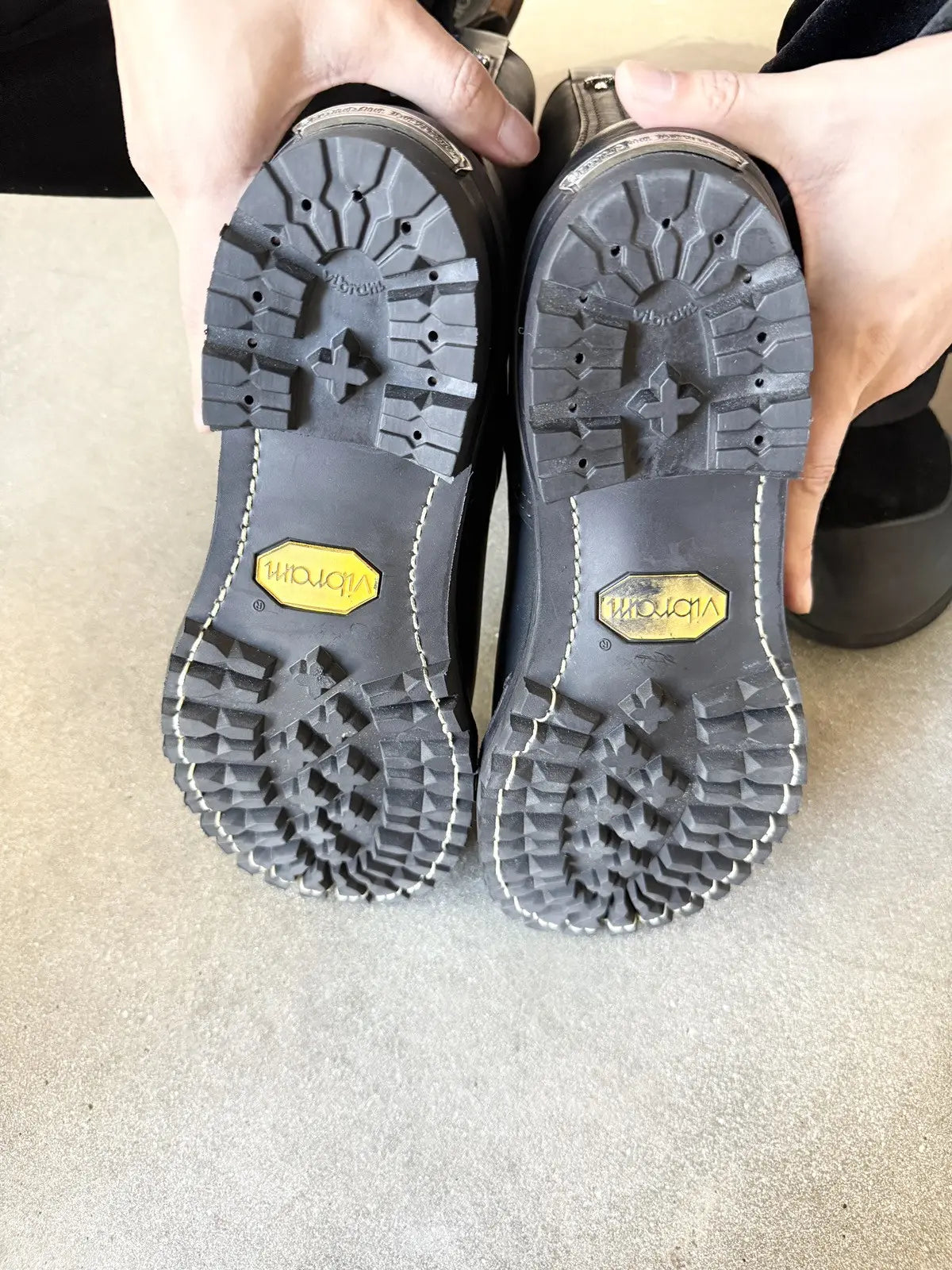 Brand New Chrome Hearts Wesco Leather Boots