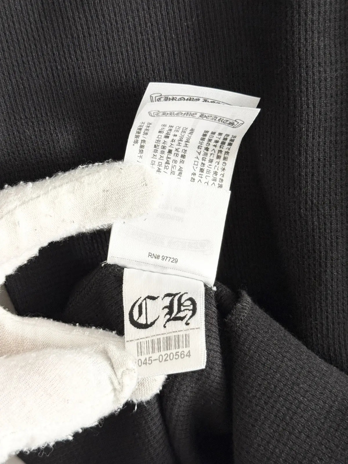 Chrome Hearts Floral Horseshoe Long Sleeve Thermal Tee