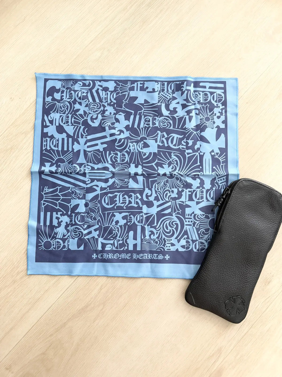 Chrome Hearts Sunglasses Case + Cloth