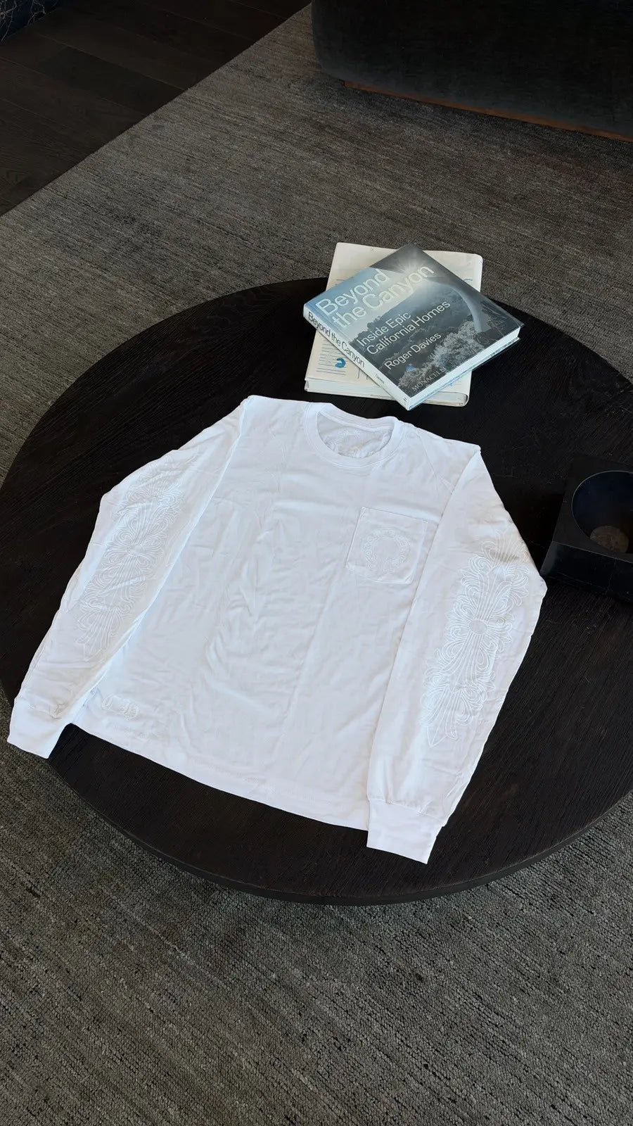 Chrome Hearts Script Horseshoe Floral Long Sleeve T-Shirt Size S Chrome Hearts