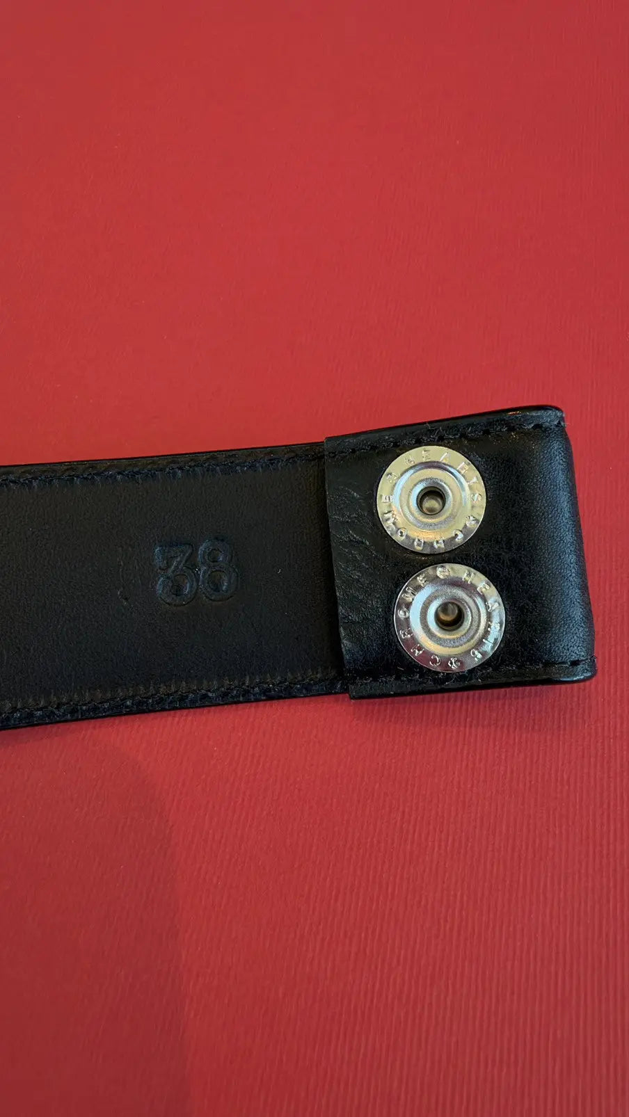 Chrome Hearts Black Leather Belt Strap Size 38 Chrome Hearts