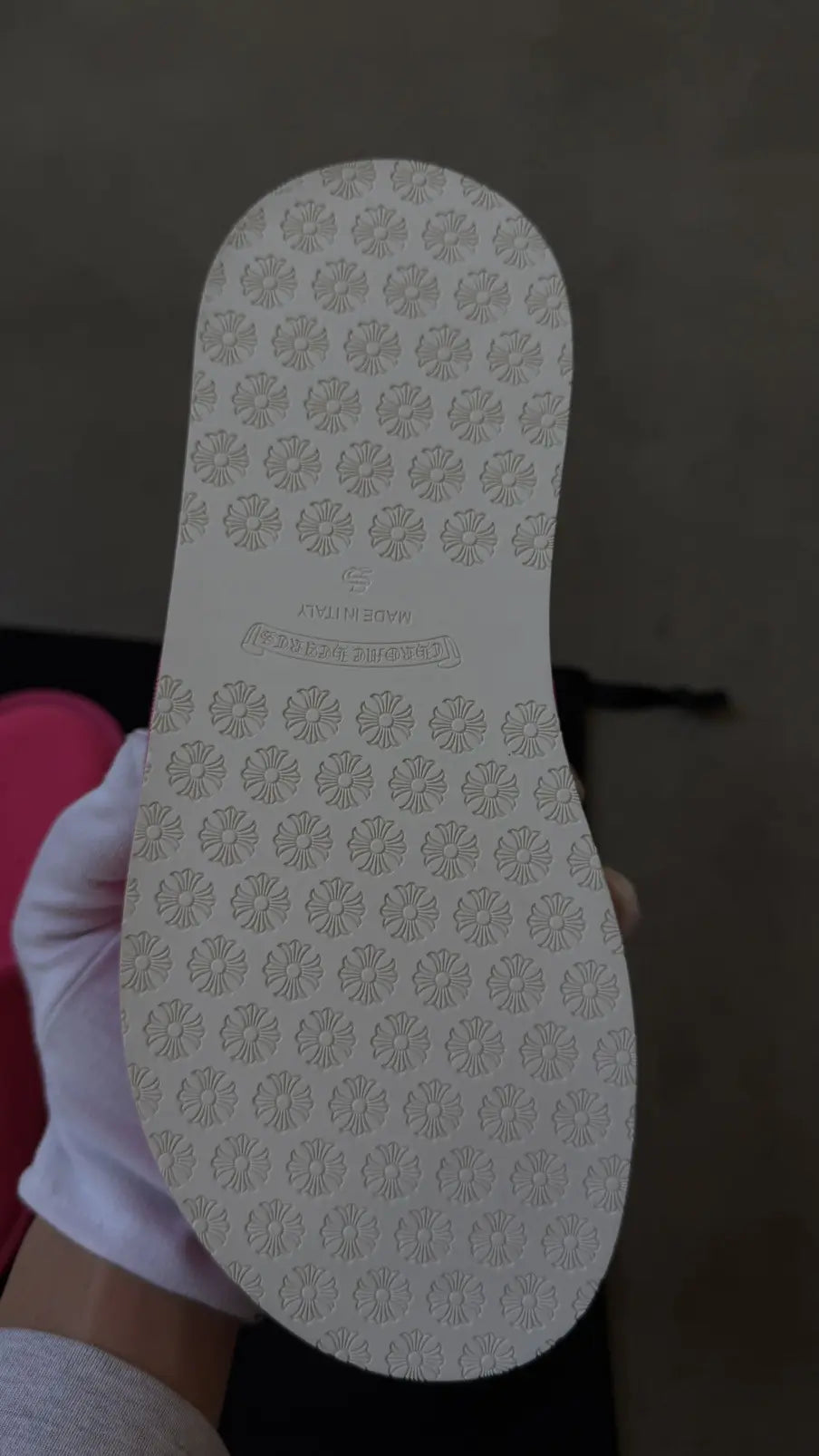 Chrome Hearts Pink Malibu Hotel Slippers