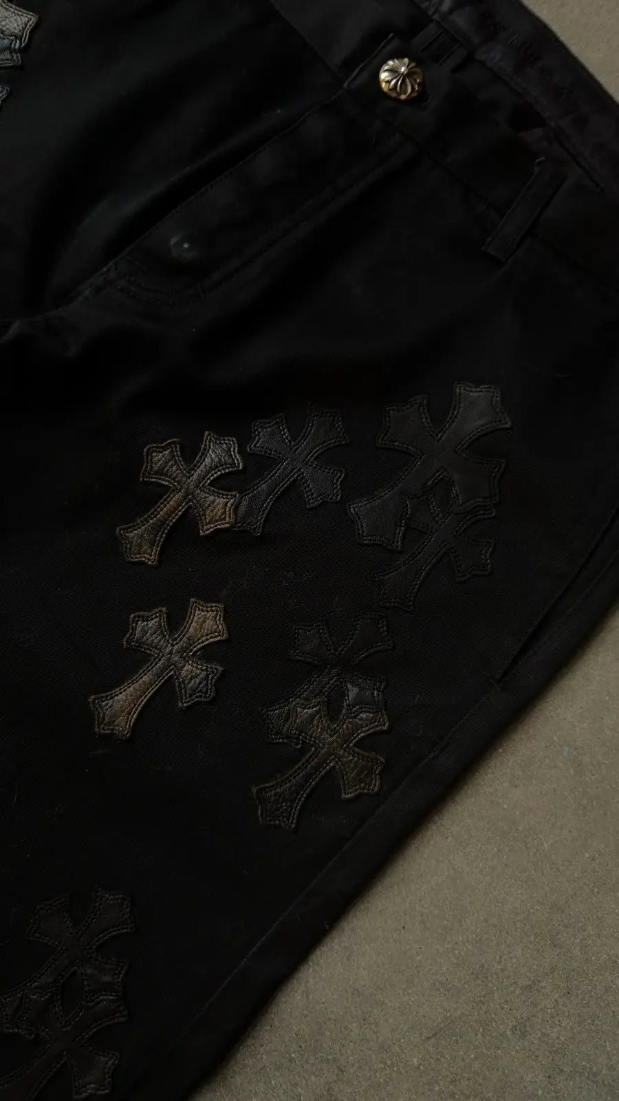 Chrome Hearts Black Camouflage Cross Patch Chino Pants