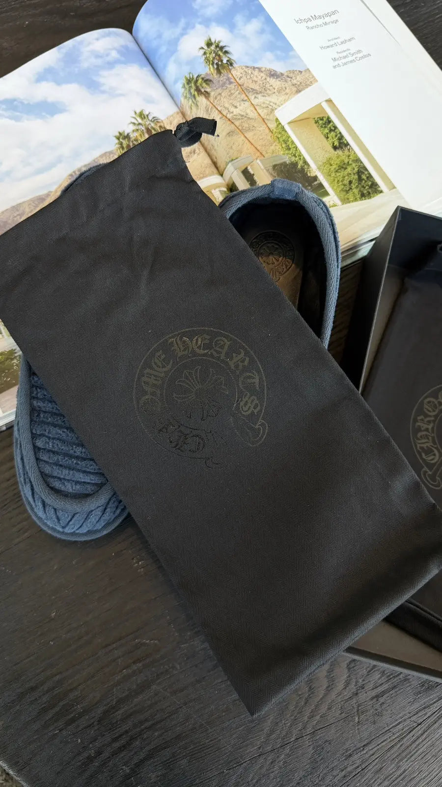 Chrome Hearts Dagger Corduroy Slippers Size 43 Chrome Hearts