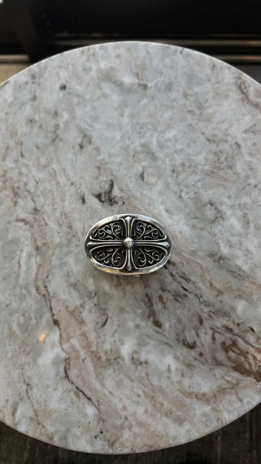 Chrome Hearts Oval Cross Belt Buckle Chrome Hearts