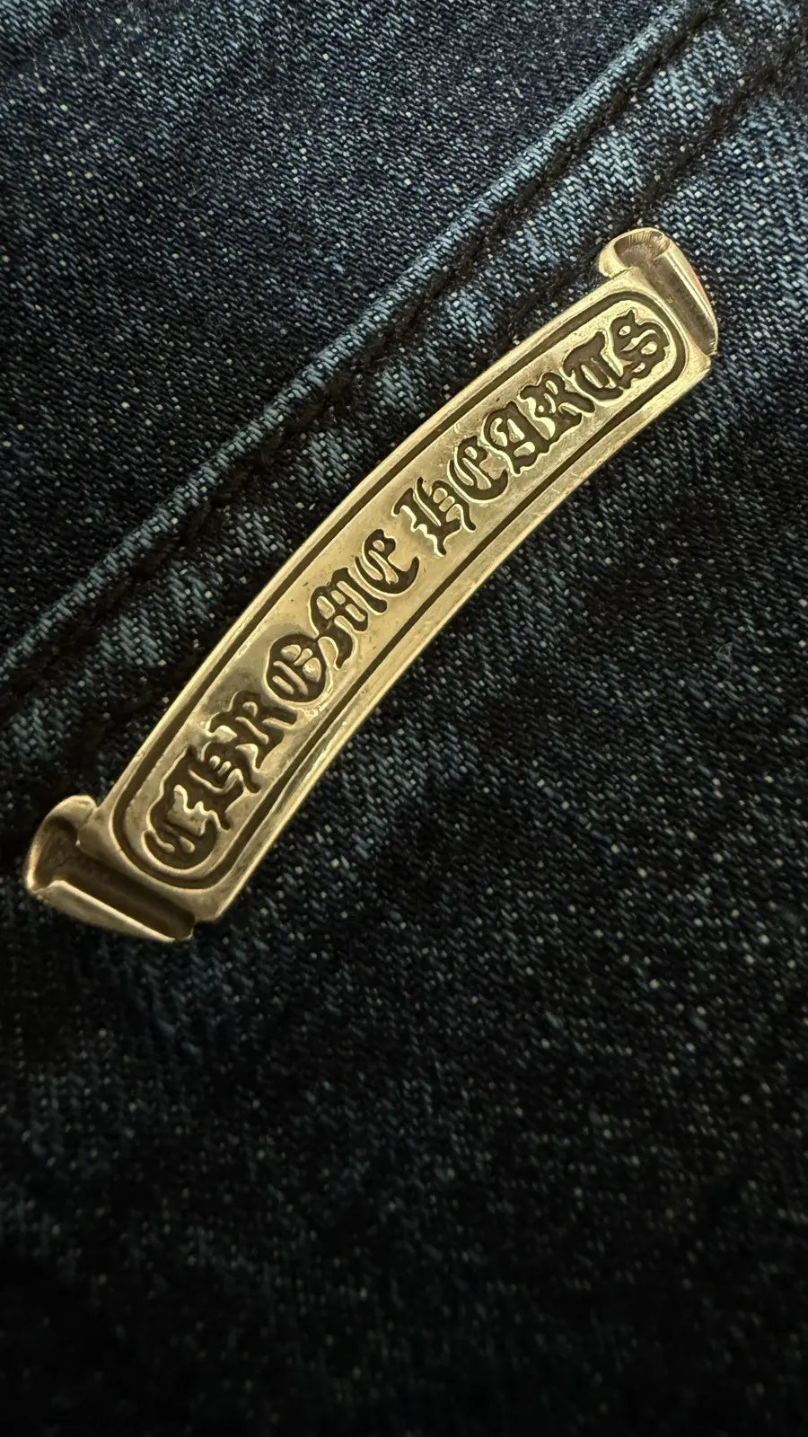 Chrome Hearts KS Cut Raw Blue Denim Jeans