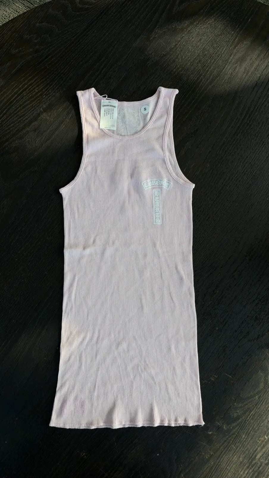 Chrome Hearts Pink T-Bar Rib Tank Top Size S Chrome Hearts