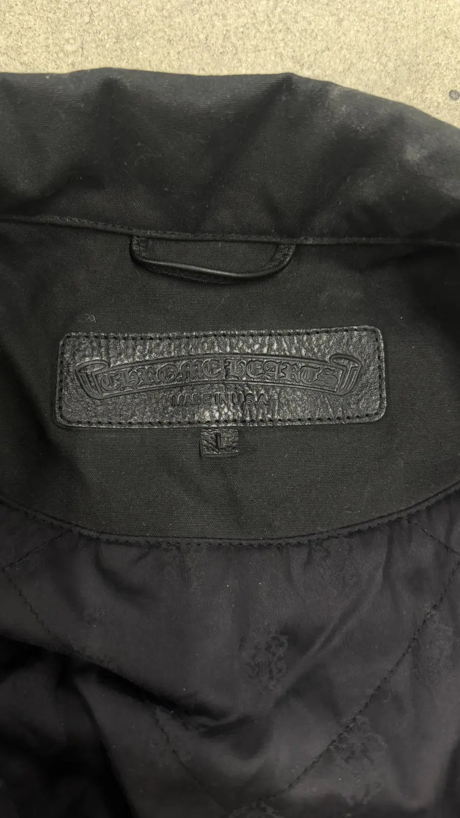 Chrome Hearts Black Waxed KS Jacket